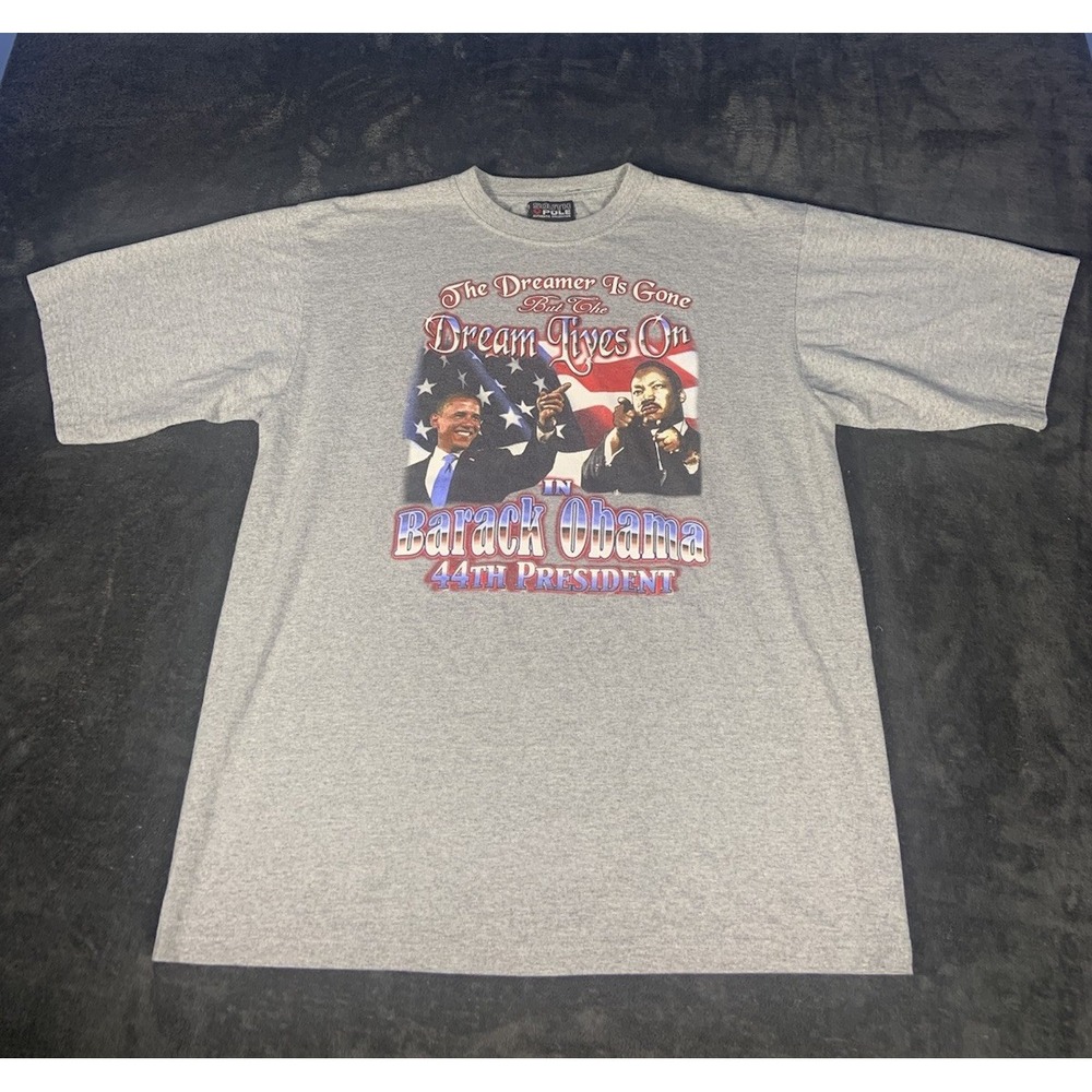 Vtg Southpole Black History Barack Obama MLK Jr Political T-Shirt Rare Sz large